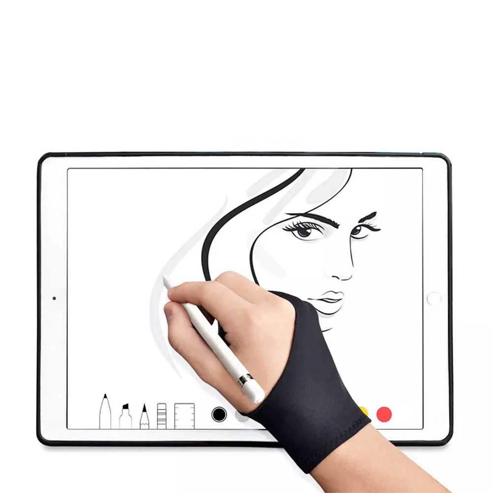 Drawing Glove Artist - ถุงมือวาดภาพสองนิ้ว 4 ชิ้น สำหรับศิลปิน ระบายสี ป้องกันคราบสกปรก